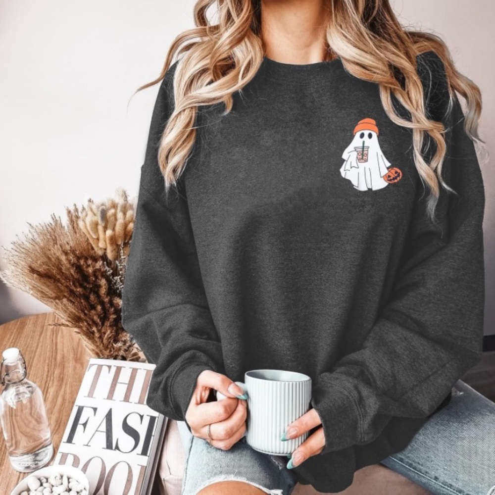 Trendy Ghost Crewneck Pullover